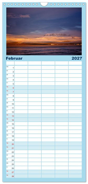 Island - faszinierende Landschaften im Süden (CALVENDO Familienplaner 2027)