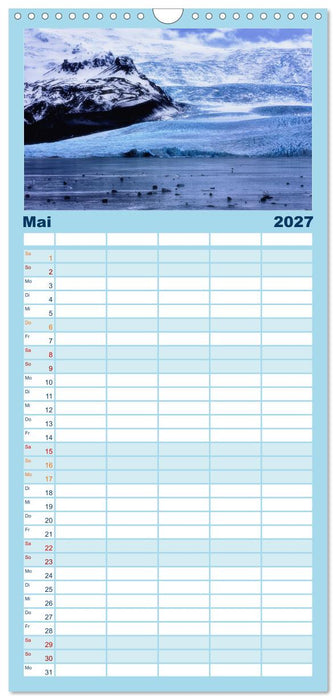 Island - faszinierende Landschaften im Süden (CALVENDO Familienplaner 2027)