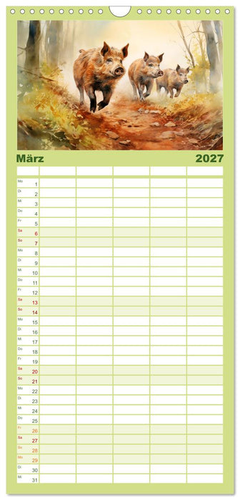 Zwölf Monate im Wald (CALVENDO Familienplaner 2027)
