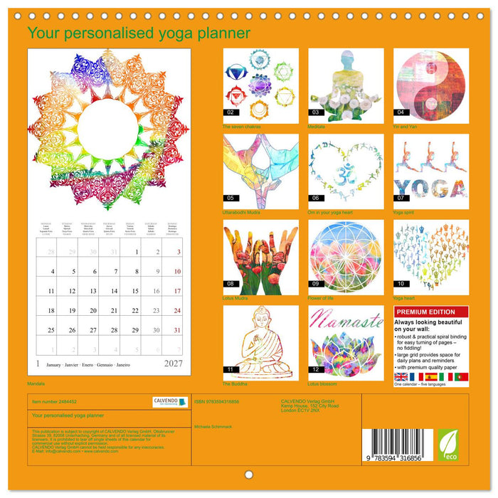 Your personalised yoga planner (CALVENDO Monthly Calendar 2027)