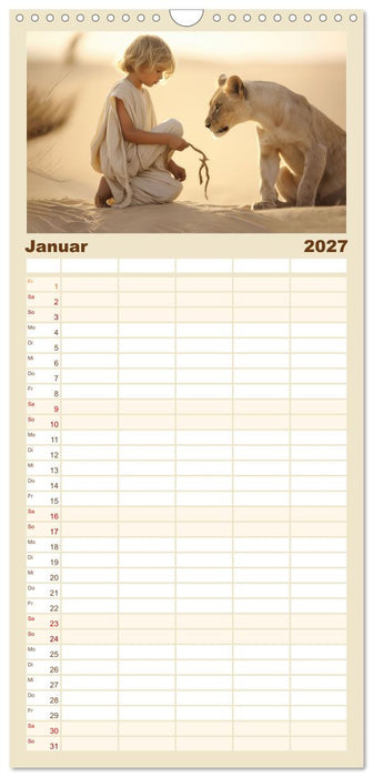 Mensch und Tier – Wüstenfantasien (CALVENDO Familienplaner 2027)