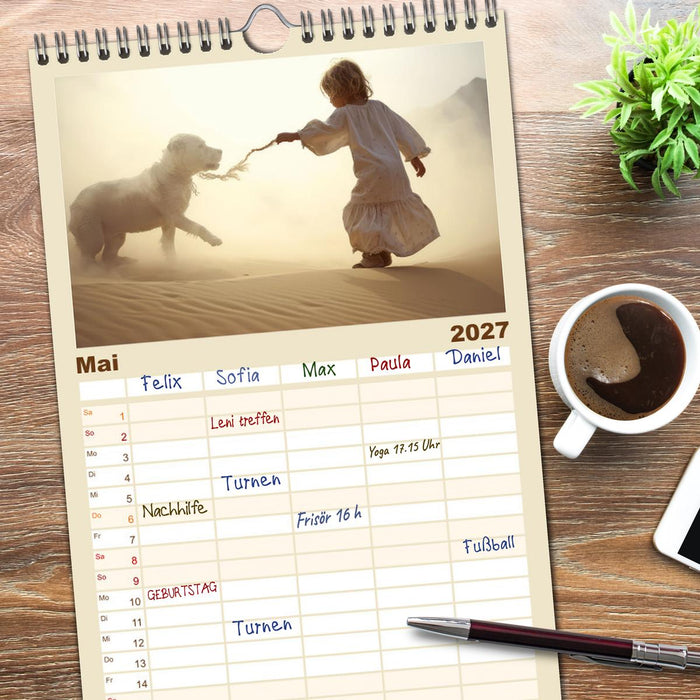 Mensch und Tier – Wüstenfantasien (CALVENDO Familienplaner 2027)