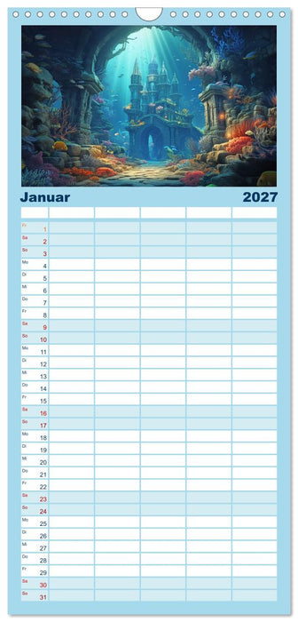 Unten im Meer ist was los (CALVENDO Familienplaner 2027)
