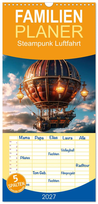 Steampunk Luftfahrt (CALVENDO Familienplaner 2027)