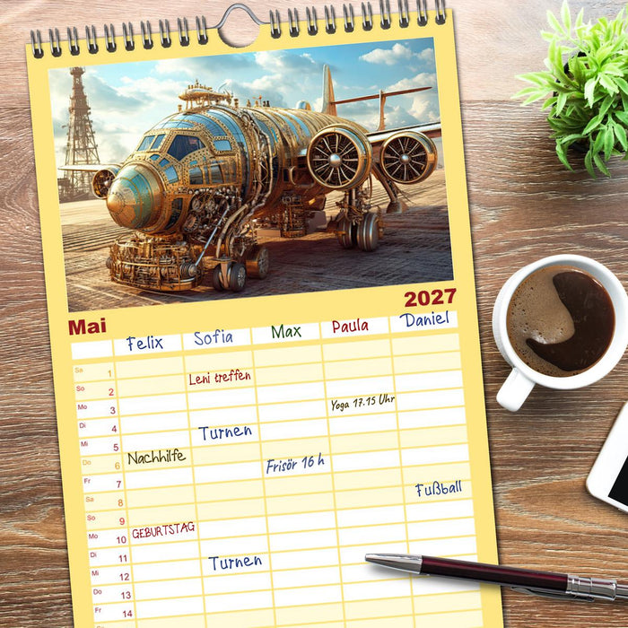 Steampunk Luftfahrt (CALVENDO Familienplaner 2027)