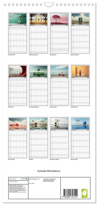 Surrealer Minimalismus (CALVENDO Familienplaner 2027)