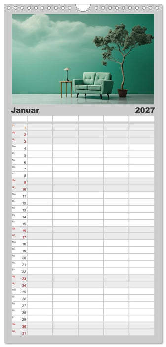 Surrealer Minimalismus (CALVENDO Familienplaner 2027)