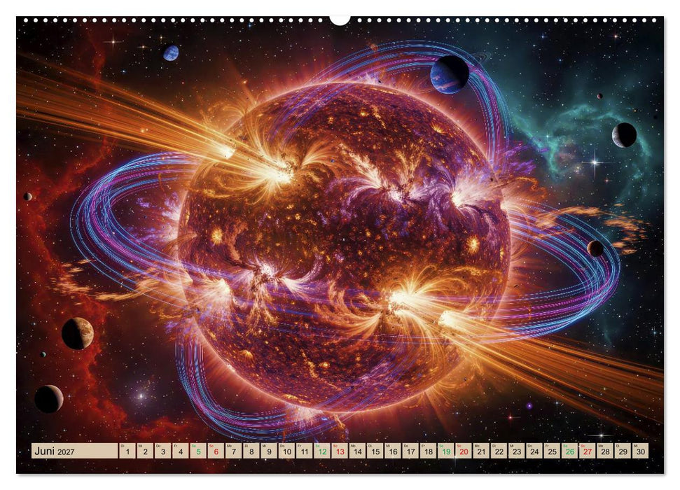 Vom Weltall inspiriert - Mega Flares (CALVENDO Wandkalender 2027)