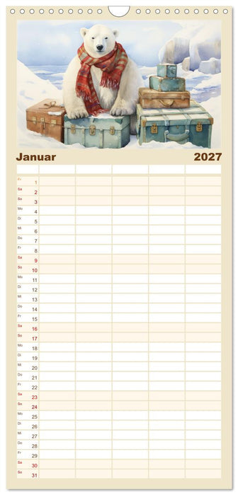 Eisbär Eik auf Europareise (CALVENDO Familienplaner 2027)