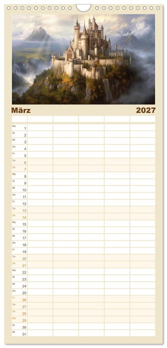 Malerische Ritterburgen (CALVENDO Familienplaner 2027)