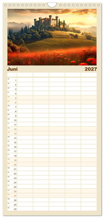 Malerische Ritterburgen (CALVENDO Familienplaner 2027)