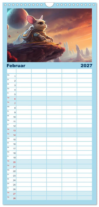 Spannendes Weltraumabenteuer (CALVENDO Familienplaner 2027)
