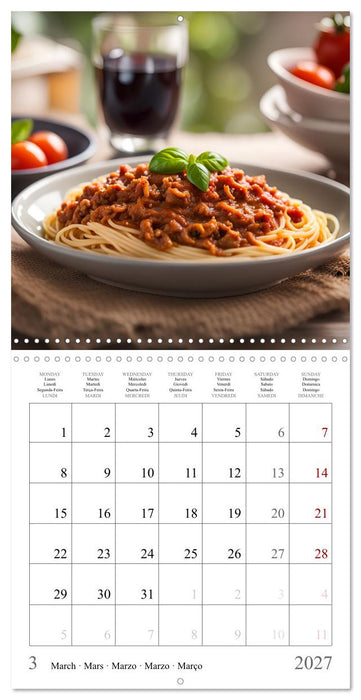 Flavors of Italy - A culinary AI journey (CALVENDO Monthly Calendar 2027)