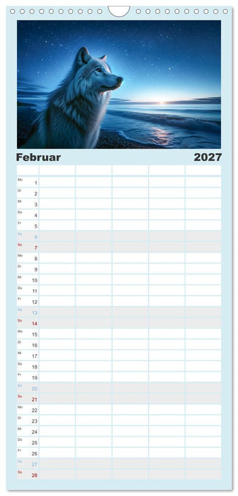Kanadische Küstenwölfe (CALVENDO Familienplaner 2027)