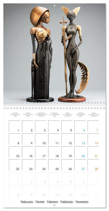 Statuettes contemporaines (CALVENDO Calendrier mensuel 2027)