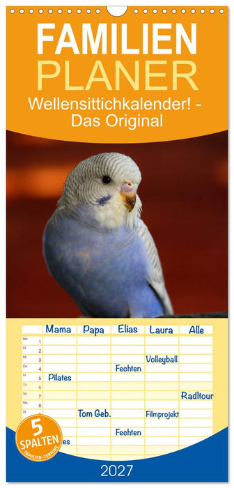 Wellensittichkalender! - Das Original (CALVENDO Familienplaner 2027)
