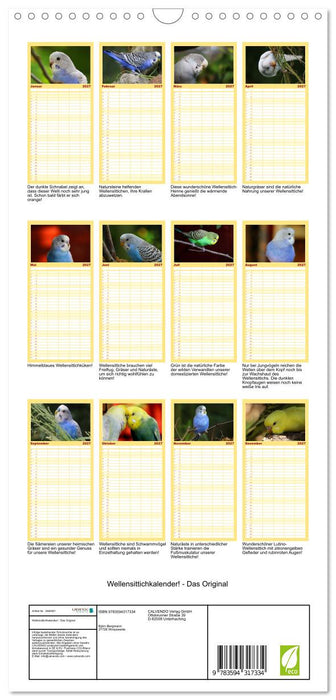 Wellensittichkalender! - Das Original (CALVENDO Familienplaner 2027)