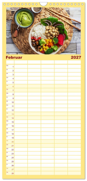 Vegane Bowls - Eine Schüssel voller Geschmack (CALVENDO Familienplaner 2027)