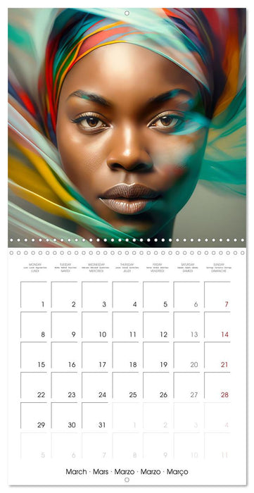 Grâces féminines d’Afrique - Images fantaisie (CALVENDO Calendrier mensuel 2027)