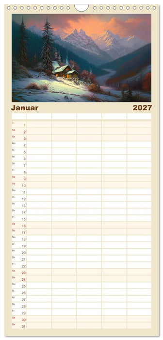 Ein Haus in den Bergen (CALVENDO Familienplaner 2027)