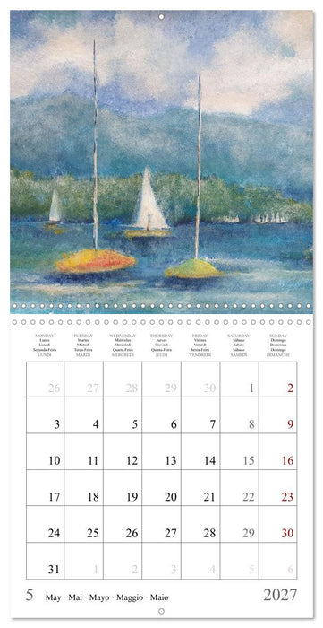 Painted landscapes dressed in seasonal colours (CALVENDO Monthly Calendar 2027)