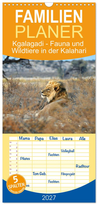 Kgalagadi - Fauna und Wildtiere in der Kalahari (CALVENDO Familienplaner 2027)