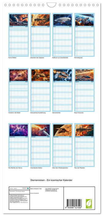 Sternenreisen - Ein kosmischer Kalender (CALVENDO Familienplaner 2027)