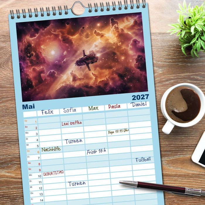 Sternenreisen - Ein kosmischer Kalender (CALVENDO Familienplaner 2027)
