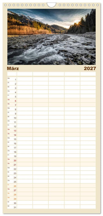 Flusswelt Schweiz (CALVENDO Familienplaner 2027)