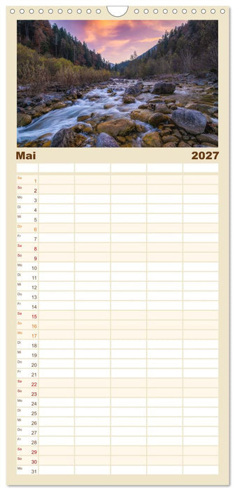 Flusswelt Schweiz (CALVENDO Familienplaner 2027)