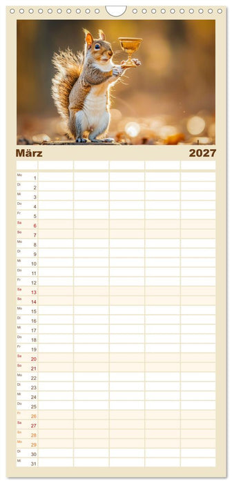 Lustige Eichhörnchen (CALVENDO Familienplaner 2027)