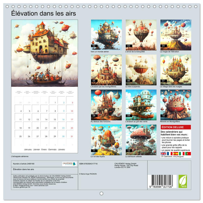 Élévation dans les airs (CALVENDO Calendrier mensuel 2027)