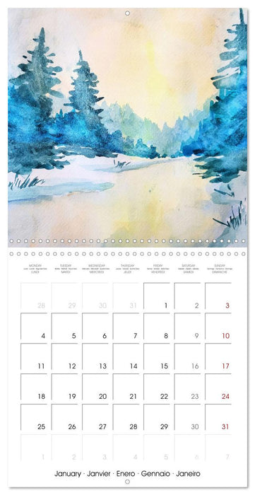 Winter paintings (CALVENDO Monthly Calendar 2027)