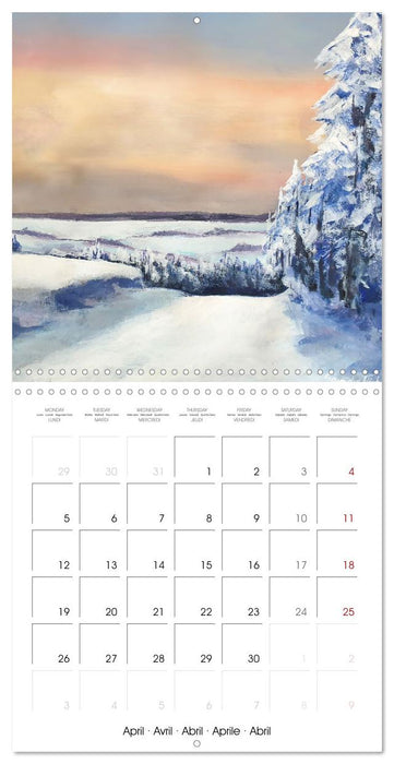 Winter paintings (CALVENDO Monthly Calendar 2027)