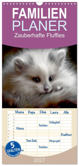 Zauberhafte Fluffies (CALVENDO Familienplaner 2027)