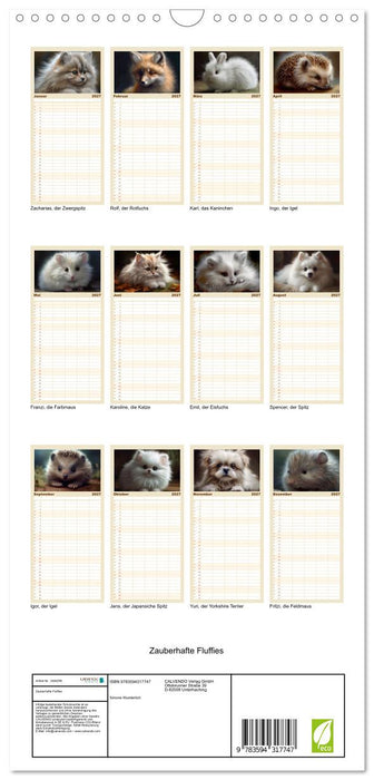 Zauberhafte Fluffies (CALVENDO Familienplaner 2027)