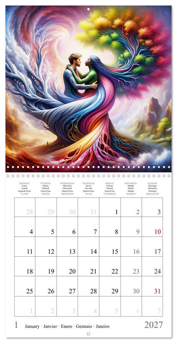 Arbres de l'amour (CALVENDO Calendrier mensuel 2027)