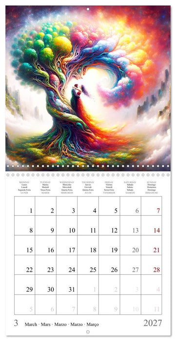 Arbres de l'amour (CALVENDO Calendrier mensuel 2027)
