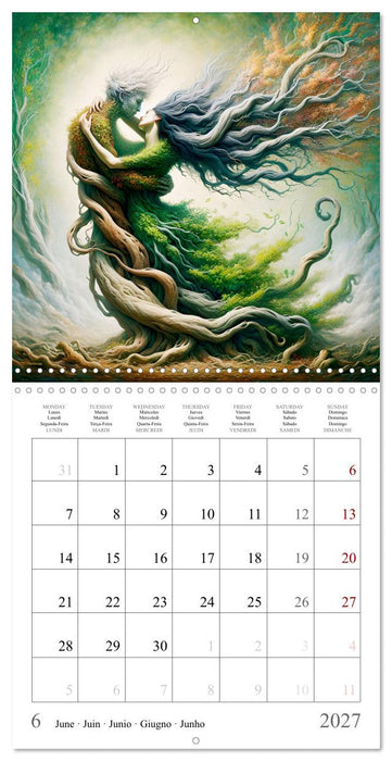 Arbres de l'amour (CALVENDO Calendrier mensuel 2027)