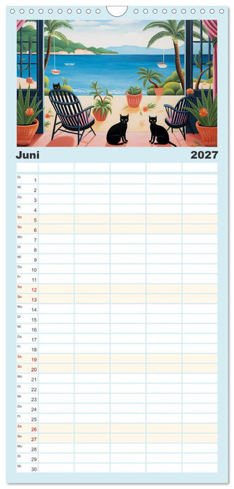 Kunstvolle Katzen (CALVENDO Familienplaner 2027)