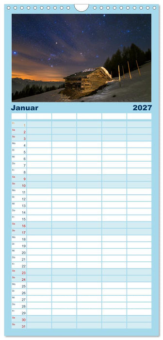 Welt unter Sternen (CALVENDO Familienplaner 2027)