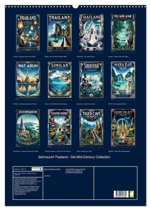 Sehnsucht Thailand - Die Mid-Century Collection (CALVENDO Wandkalender 2027)