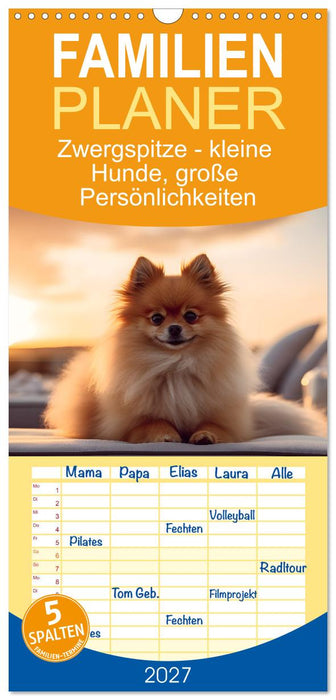 Zwergspitze - kleine Hunde, große Persönlichkeiten (CALVENDO Familienplaner 2027)