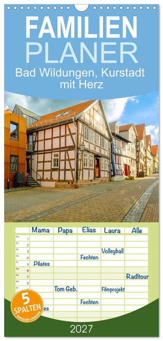 Bad Wildungen, Kurstadt mit Herz (CALVENDO Familienplaner 2027)
