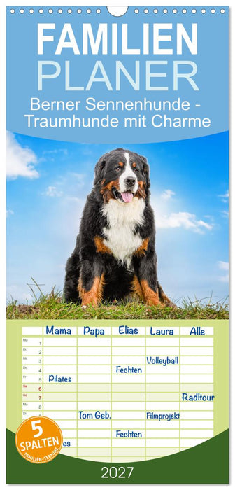 Berner Sennenhunde - Traumhunde mit Charme (CALVENDO Familienplaner 2027)