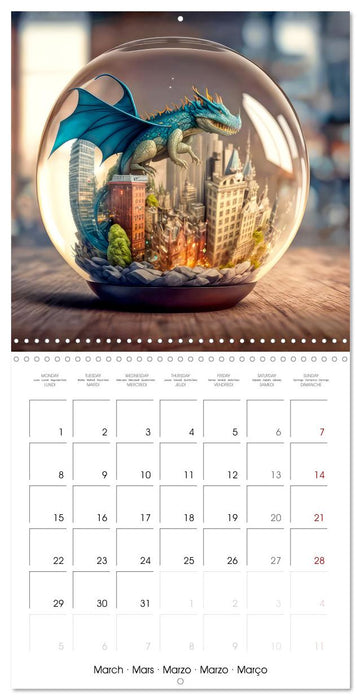 Small world in the glas sphere (CALVENDO Monthly Calendar 2027)