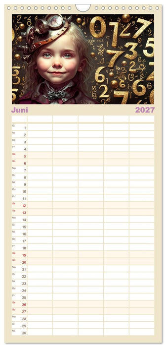 Starke Mädchen - Steampunk Welten (CALVENDO Familienplaner 2027)