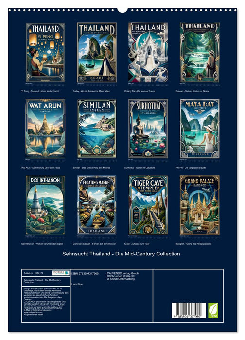 Sehnsucht Thailand - Die Mid-Century Collection (CALVENDO Premium Wandkalender 2027)