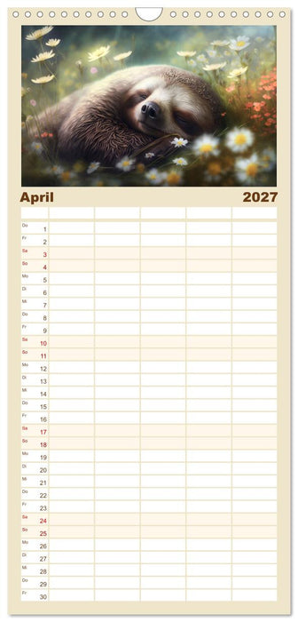 Der Kalender für echte Faultiere (CALVENDO Familienplaner 2027)