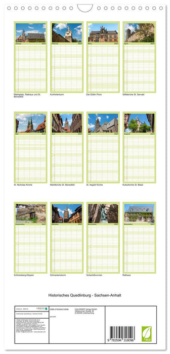 Historisches Quedlinburg - Sachsen-Anhalt (CALVENDO Familienplaner 2027)